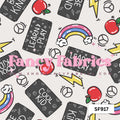 School - chalkboard, rainbows, apples